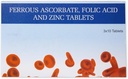 Železo Ascorbát a kyseliny listovej Tablety s Zinkom 