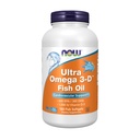 Teraz potraviny doplnky, Ultra Omega 3-DTM, Omega-3 rybí olej + vitamín D-3, Kardiovaskulárna podpora*, 180 Softgels