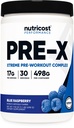 Nutricost Pre-X Xtreme Pre-Work-out Powder Complex, Blue Malina, 30 Serviv, Vegetariánska, Non-GMO a Gluten Free