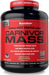 MuscleMeds Carnivor Mass Diet Supplement, Vanilla Caramel, 5,78 libra (002658)