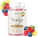 Organické Lion's Mane Mushroom Supplement Gummies - Denné zvýšenie zdravia mozgu pre jasnosť, zameranie a produktivitu - Delicious Lemon Berry Flavor - 30 Slúži
