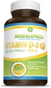 Herbalxpress Vitamín D (ako cholekalciferol) 1 500 IU (100 tabliet) je dokonalé pridanie do zdravého životného štýlu, kosti, zuby, svalov, imunitné funkcie, a dobre-Being, non-GMO a Gluten-free.
