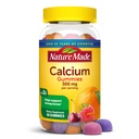 Nature Made Calcium Gummies 500 mg Per Serving with Vitamin D3, Dietary Calcium Supplement for Bone Support, 80 Gumies, 40 Day Supply