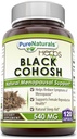 Pure Naturals Black Cohosh Menopauza Relief - Natural Solutions for Menopauza Support - 540 Mg Supplement with Pure Root Extract 120 Kapsule