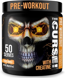 JNX ŠPORTS kliatba! Pre Cvičenie Powder pre mužov a ženy, kofeín, Beta-Alanine, Kreatín, L-Citrulín, 50 Servings, Orange Mango Flavor 