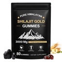 Shilajit Gummies, Pure Himalayan Shilajit Gummies Gold, No Pridané cukor Non-GMO 100% Natural & Organic, Ashwagandha, Gokshura