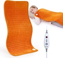 WOOMER Extra veľký Vykurovací Pad, 17"x33" XL Vykurovací Pad, Tepelný Pad s možnosťou multifarebnej, Moist Heat Therapy Feature, Automatické vypnutie, Power Cords Storage Belt