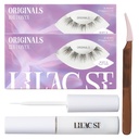 Lilac St - Originals Starter Kit - Obsahuje prírodné Faux riasové klastre (10mm & 12mm), Clear Lash Glue, & Lash Applicator - Ľahké & Life like - Trvá 10 dní - Cruelty Free, Vegan - 20 Lashes