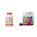 SmartyPants Kids Multivitamín Gummies and Fiber Supplement: Omega 3 Fish Oil & OLLY Kids Multivitamín + Probiotická Gummy, Tráviace a imunitná podpora