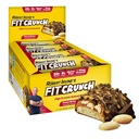FITCRUNCH Plná veľkosť Bielkoviny Bary, 6-Layer Baked Bar, 6g cukru, Gluten Free & Soft Cake Core (12 Bary, Arašidové maslo)