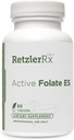 HormoneSynergy Active Folate ES - 5-MTHF - 10 000 mcg (10 mg) per Serving - 5-MTHF (ako 5-metyltetrahydrofolát) - Bioaktívny folát ako Quatrefolic® - 60 Veg Caps