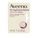 Aveeno Maximálna sila 1% Hydrokortizón Anti-Itch Cream, Triple Oat, Aloe & Vitamín E na zmiernenie svrbenia od ekzému, Psoriáza, Insect Bites, Poison Ivy, Oak & Sumac & Detergents, 1 oz, 2 balenie