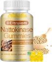 Nattokináza Supplement 8 000 FU(400mg) Per Serving, Hawthorn & Beet Root Extract, Nattokináza Gummies Traditional Natto Extract Source, 60 Counts