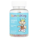 Gummi King DHA Omega-3 Supplement, Lemon/Orange/Rawberry, 60 Count