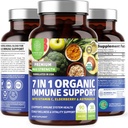 N1N Premium 7 in 1 Immune Suplement [100% USDA Organic] Denné Immune Boost s vitamínom C, bazy, Moringa Leaf, Oregano a cesnak pre imunitu a zápalové reakcie, 90 tabliet