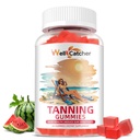 Tanking Gumies Supplement Muži Ženy - Denné Tanning Gummy Cukor Bez obsahu astaxantínu Beta-karotén L-tyrozín Lykopén Prírodné Self Tanner pre zdravie a citlivosť kože Vegan Non GMO 60CT