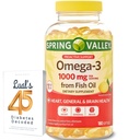 Jar Valley Omega-3 Fish Oil Soft Gels, 1000 mg, 180 Počet, Dietary Supplement, Omega-3 Mastné kyseliny Bundle s Lual 45 Diabetes dekódované