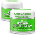Miracle Nerve Cream - maximálna sila - Turmerica a Arnica Blend pre neuropatia Discomfort Relief - upokojujúce nohy a ruky formula s MSM, B6, E - Made in USA - 2 Pack