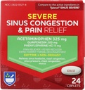 Rite Aid Daytime Ťažké Sinus kongescie a bolesti Relief - Acetaminophen, 325 mg - 24 Caplets 