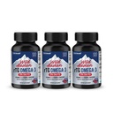 NANOWELL Wild Aljašský rTG Omega-3 rybí olej 1196mg - EPA, DHA, vitamín D3 & E - 120 Softgels x 3 fľaše (360 Počet)