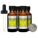 Lugol's Iodine / 2% Solution / 4 Oz in Four Amber Glass Bottles / Free Droppers / USA