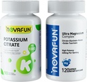 Dusičnan draselný 1000 mg a komplex horčíka doplnok s 420 mg horčíka, Supplement Bundle for Support Heart, Muscle, Nerve, Bone Health