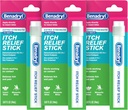 Benadryl Extra sila Anti-Ich Relief Stick, Bug Bite Itch Relief, Diphenhydramín HCl Topical Analgestic & Zinok acetát kože Protectant, Great for Camping Essentials, 0.47 fl oz (Pack of 3)