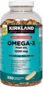 Kirkland Signature Super Concentration Omega-3 Fish Oil 1200mg, EPA 500/DHA 250mg, 330