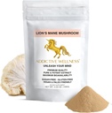 Prídavný wellness Lion Mane Supplement púder, Premium Quality Lion Mane Hubový prášok Dual-Extract Nootropný, bez cukru, Vegan & Paleo Lion Mane Supplement - 1500 mg (100 gramov)