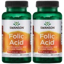 Swanson Kyselina listová 800 μg (1vitamín 335 μg Dfe Folate) 250 kapsúl (2 balenia)
