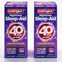 Nighttime Sleep-Aid Liquid, 50mg Diphenhydramine HCl, Twin Value Pack (80 dávok), Grape Plavor, Fall Asleep Fast & Stay Asleep Longer