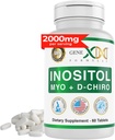 Genex Formula 40:1 Myo-Inozitol 2000mg D-Chiro Inozitol 50mg (60 tabliet) Podporuje Hormone Balance & Ovarian Funkcia - Vegan, Gluten Free, non-GMO (30 dní dodávky)