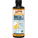 Barleanov omega 3 rybí olej tekutý doplnok s vitamínom D pre mužov a ženy, 1080mg EPA a DHA mastné kyseliny, podporuje mozog a srdce zdravie - non-GMO, Mango Peach, 16 oz