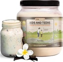 TruHeight Growth Protein Shake (Vanilla Zmrzlina chuť, srsť) Rast a vývoj Proteín prášok pre deti a dospievajúci - Váha Zisk nápoje - Podporované pediatri, Picky Eater Vitamín, Vek 4+