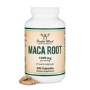 Maca Root Kapsule pre Ženy a mužov, 300 Gróf (1 000 mg Black, Red, Yellow Maca Powder per Serving) Pestovaný v Peru (pre energiu, výkon, motivácia) podľa Double Wood