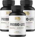 Golden After 50 Probio-Lite - pre Gut Health and Digestion Support - Probiotiká pre mužov a ženy - 3 fľaše - Probiotiká pre príležitostné pálenie záhy, plyn, poruchy trávenia