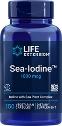 Life Extension Sea-Iodine Kapsule, 1000 mcg, 150 Veg Caps, Natural Iodine Supplement from Kelp and Bladderwack
