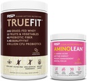 RSP NUTRITION AminoLean pre cvičenie energie (Pink Lemonade 30 Servings) s TrueFit Protein prášok (Cocolate 2 LB)