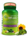 Optimálny DIM 200mg Supplement for Women and Men - Made with Organic Whole Foods - Estrogen & Hormone Balance Support Diindolylmetán Complex - Maximálna absorpcia Oneskorené-Release Kapsule - 60 Počet
