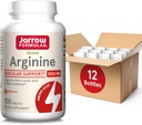 Jarrow Formuly arginín 1000 mg, Diétny doplnok, podporuje výrobu oxidu dusnatého, podporuje syntézu bielkovín, 100 tabliet, Až 100 Day Supply (Stock of 12)