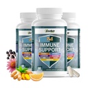 GreeNatr Immune Suplement with Vitamin C, D3, Zinok 50mg, Quercetin, Echinacea Purpurea, Sambucus Elderberry and Ginger for Complete Immune Defense - 60 Kapsule (3 fľaše)