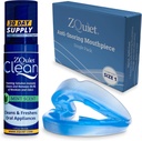 ZQuiet Anti-Snoring Mouthpiecerie Solution - Komfort Size #1 (Single Device) + Cleaner (1.5oz Fľaša) - Vyrobené v USA Chrápanie riešenie pre lepšiu noc a spánok (modrá)