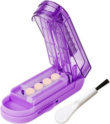 John Bee Pill Cutter Splitter pre malé a drobné tabletky. Nastaviteľné pilulky Splitter Presno reže viaceré pilulky naraz. Sharp Blade s bezpečnostnou strážou. Non-Slip Silikónový okraj (tmavá purpurová)