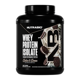 NutraBio 100% Srvátkový proteín Izolát Proteín prášok, 25g Proteín s kompletným Aminokyselin profil, sója a lepidlo bez, nízka Carb a nízka kalórií Srvátkový proteín prášok, Cookies & Cream, 5 Lbs.