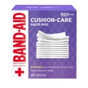 Band-Aid Brand Absorbent Cushing Care Sterilné námestie Gauze Pads for First Aid Protection of Minor Cuts, Scrapes & Burns, non-Adhesion, Wound Care Dressing Pads, Large, 4 in x 4 in, 25 ct