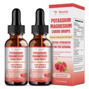 Kálium Magnézium Supplement Tekuté kvapky - Vysoká absorpcia Draslík Supplement s horčíkom, Vápnik, Vitamín D3 K2, Vegán, non-GMO Potasio Podpora Nosné kŕdle, Kosť, svalovina - 4 Fl oz