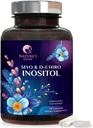 Myo-Inozitol & D-Chiro Inozitol 1025 mg - 40:1 Ideálny pomer pre Ovarian Support, Vegan Myo & D Chiro Supplement for Women's Natural Balance and Hormone Support, Vitamín B8, Non-GMO - 120 Kapsule