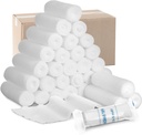 Treela 100 Rolls Gauze Bandage, 4 in x 5 Yards, Elastické pásy Individuálne balenie Sterilné Non Latex prvej pomoci Pads Lekárske priedušné Gauze Roll Wrap pre bezpečnosť rany starostlivosť a dodávky