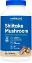 Nutricost Organic Shiitake Mushroom Kapsule 1000mg, 90 Servírovanie - CCOF Certified Made with Organic, Vegetarian, Gluten Free, 500mg per capsule, 180 Kapsule