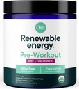 Ora Organic Pre Workout Powder pre mužov a ženy Berry Beet Flavor- Vegan Certified Organic, Soy-free, Dairy-free, Gluten-free-poskytuje Jitter-free energie Boost pre ženy a mužov, 20 Servings